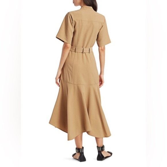 A.L.C Emma Safari Belted Midi Dress Sz 8 - Picture 3 of 13